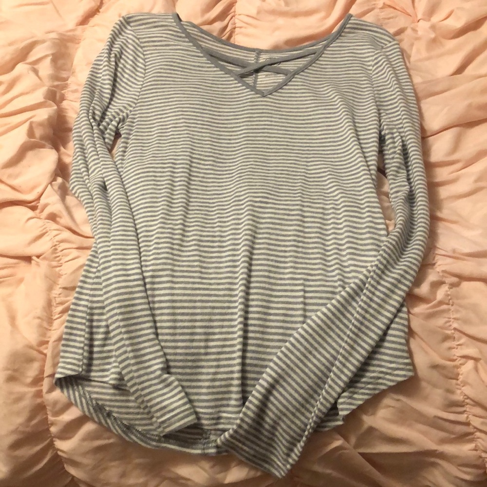 Grey striped top